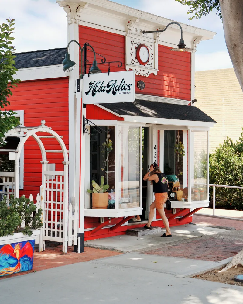 Hola Adios Coffeeshop storefront — Old Towne Orange