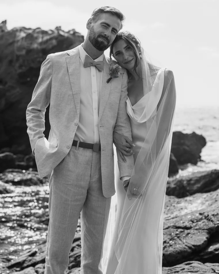 Hunter Cannon and his wife Michaela on their wedding day