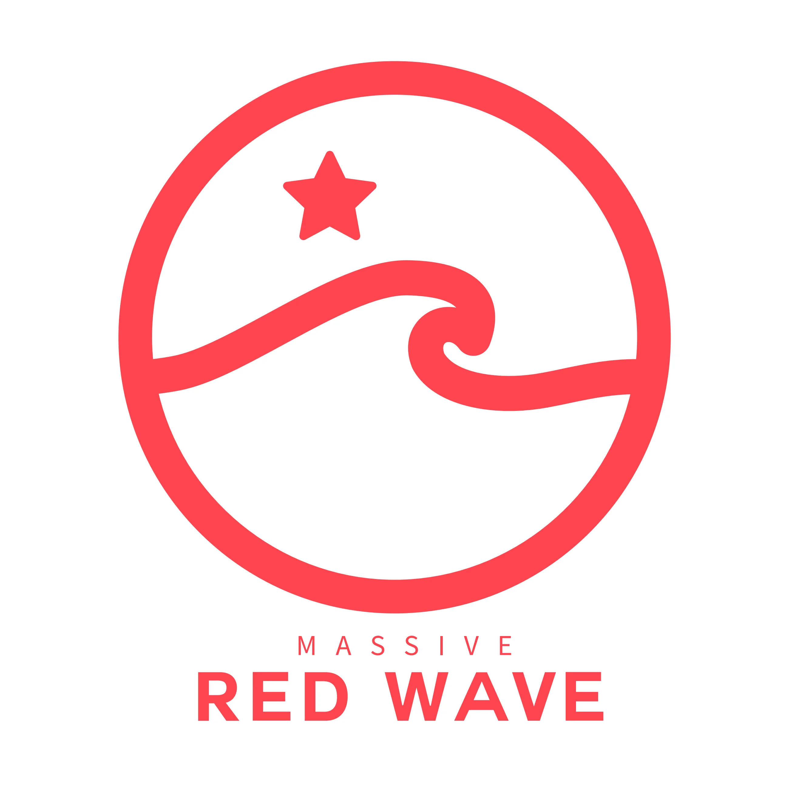 Massive Red Wave — t-shirt print design 1