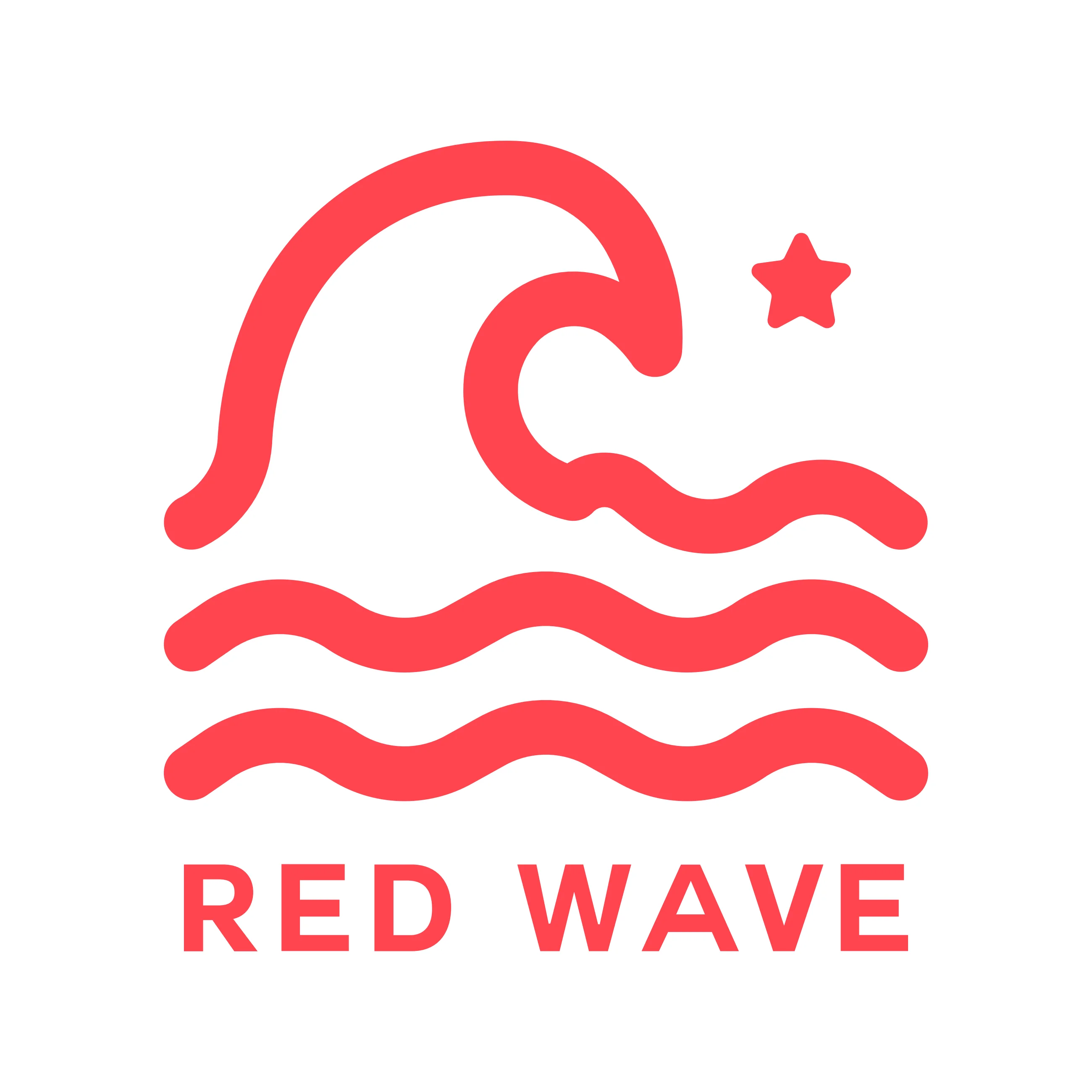 Massive Red Wave — t-shirt print design 3