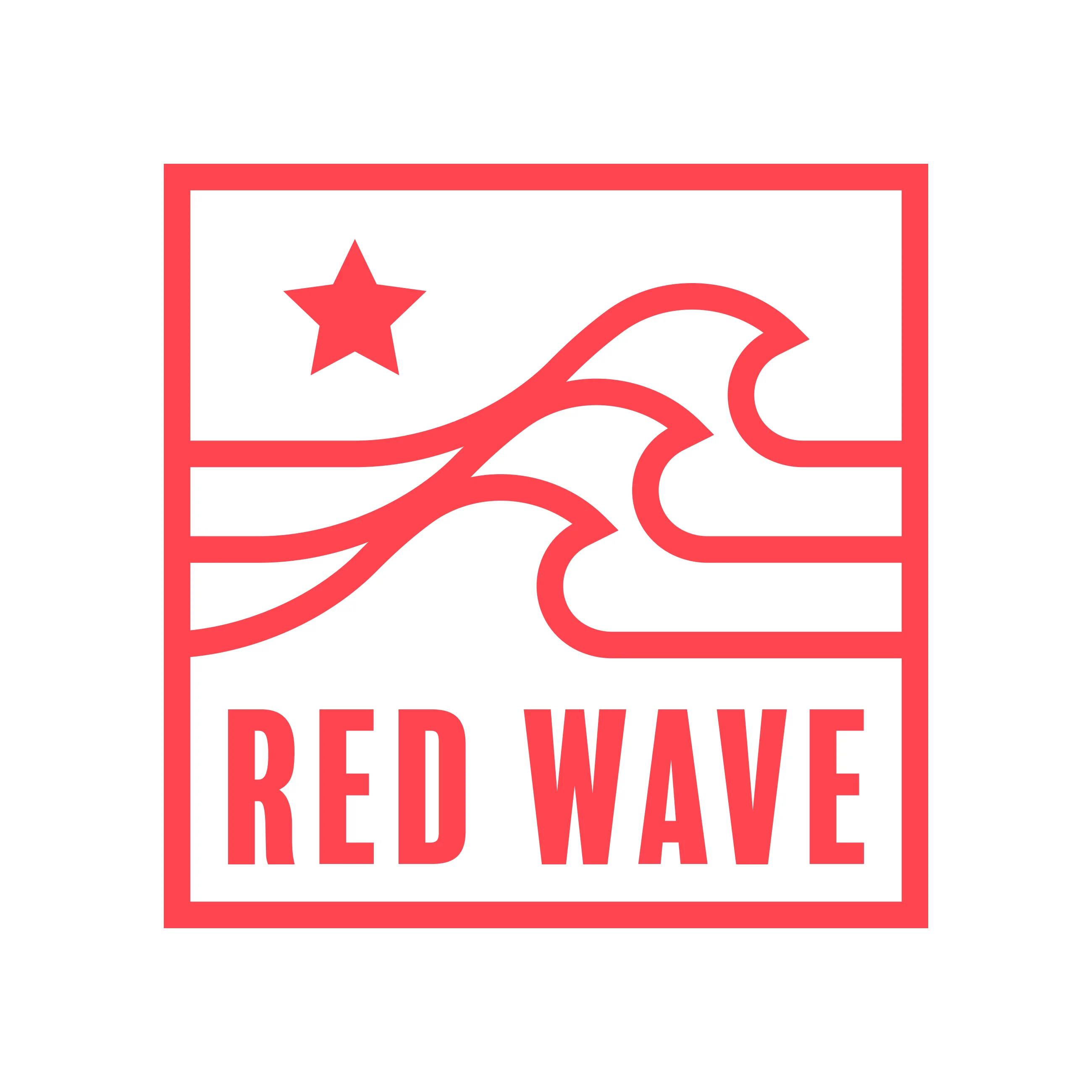 Massive Red Wave — t-shirt print design 5