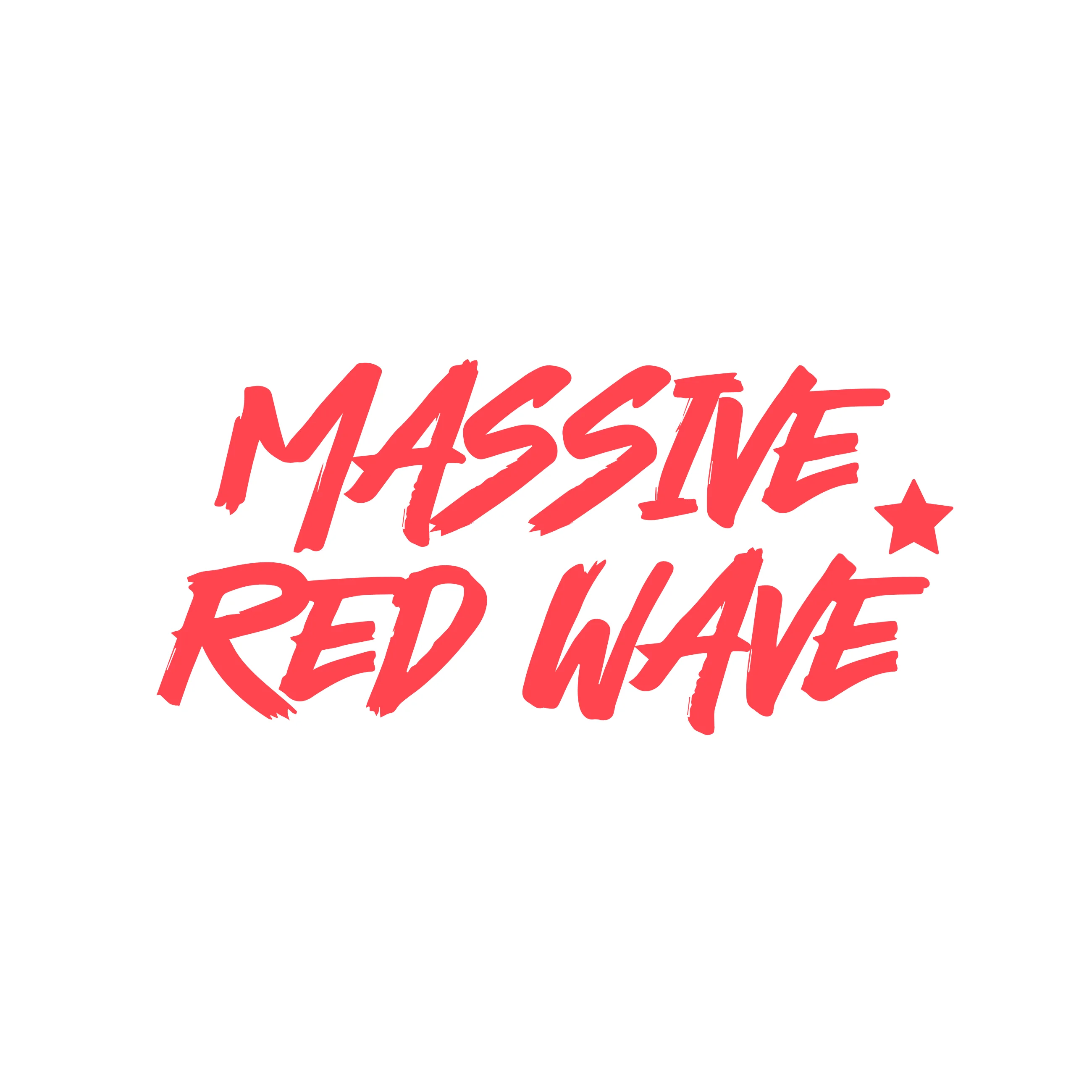 Massive Red Wave — t-shirt print design 7