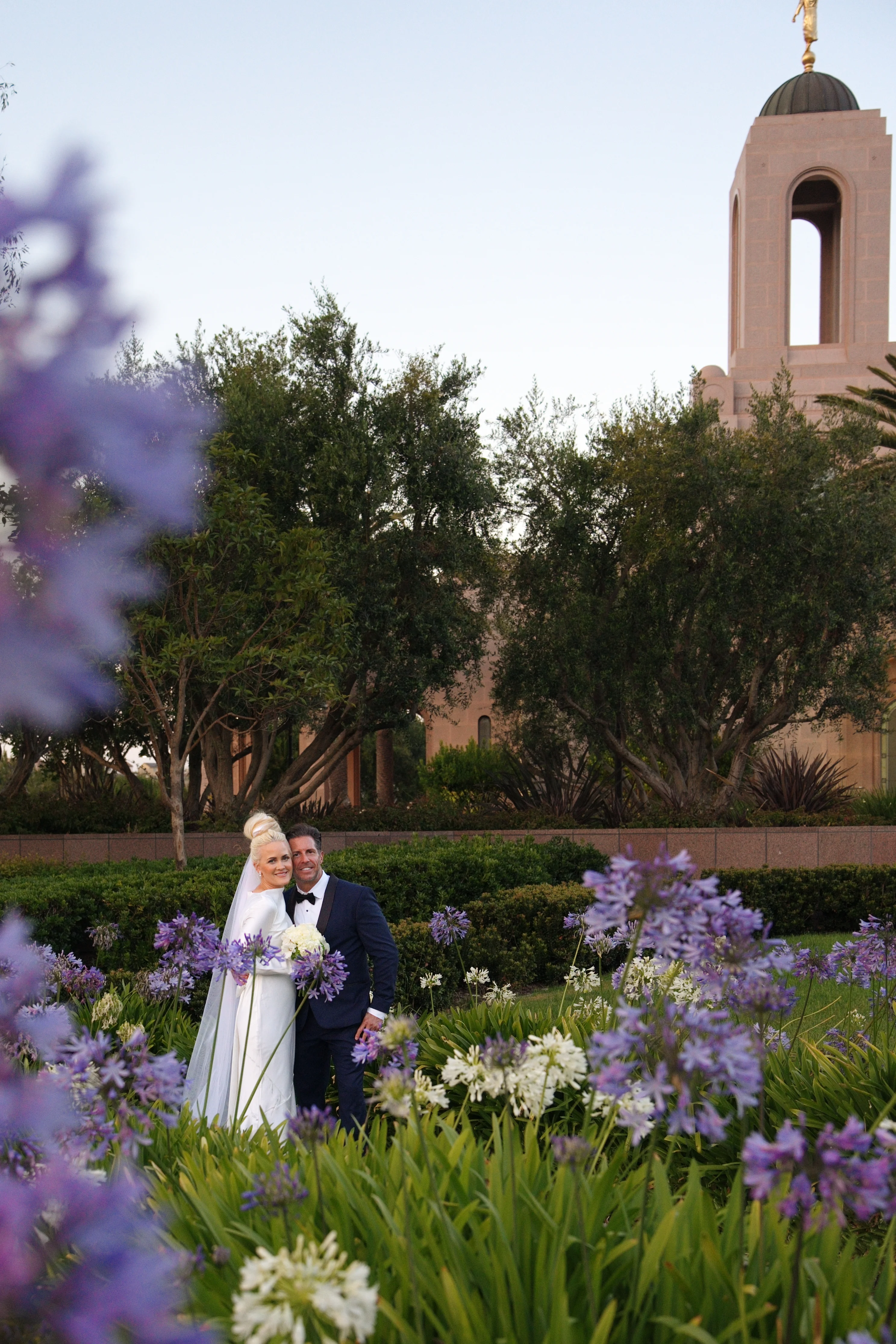 In the temple gardens